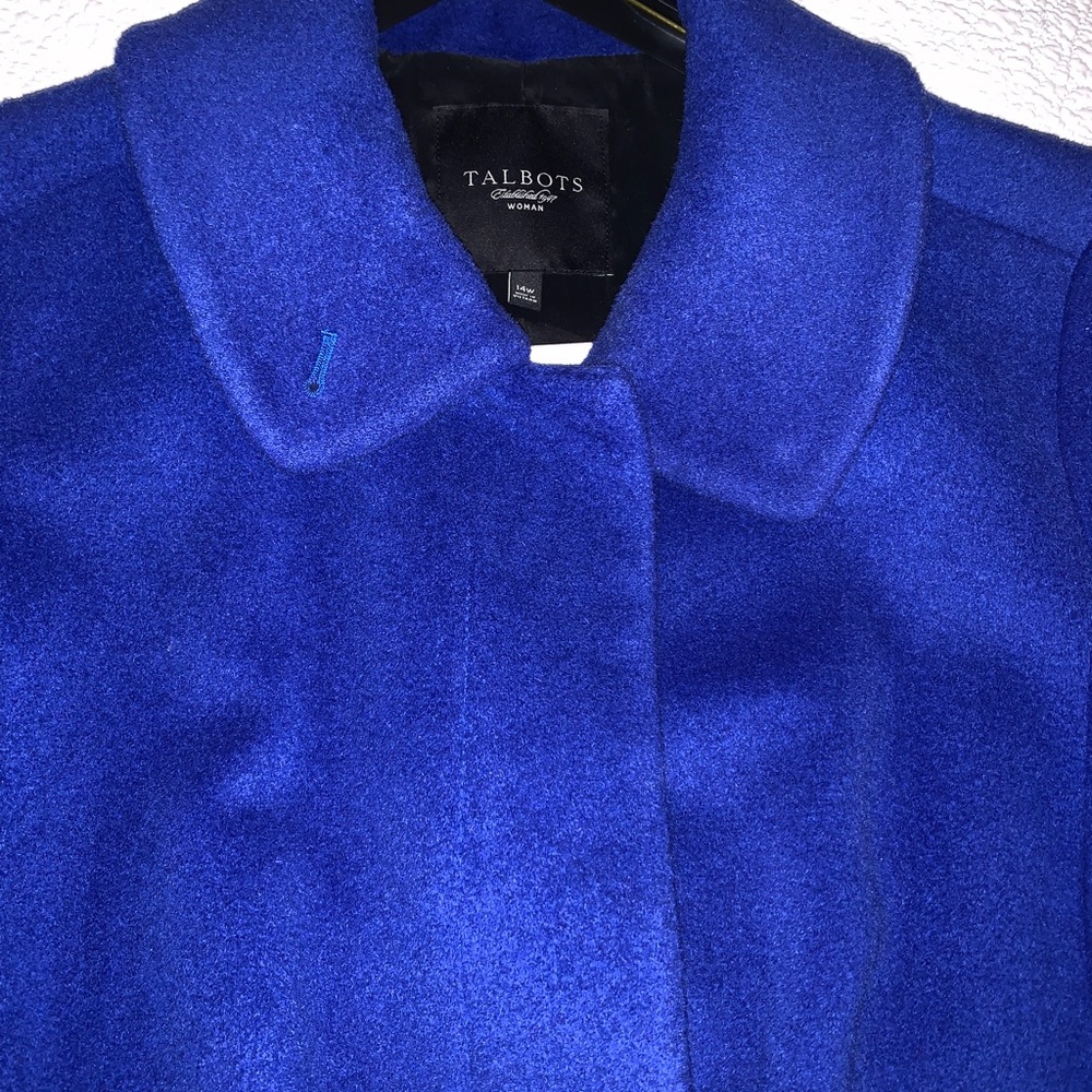 Talbot’s women’s royal blue wool coat.